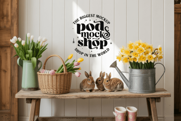 Download Boho Easter Background Mockup - Boho easter Collection