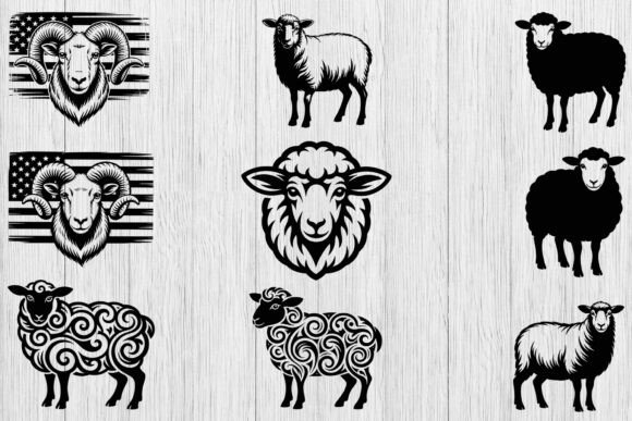 Download Sheep SVG Bundle, Farm Animal Clipart - Bundle Collection