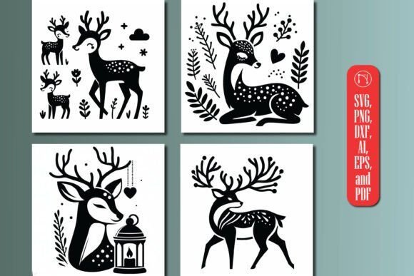 Download PANNO DEER Wood Laser Cut SVG Bundle - Bundle Collection