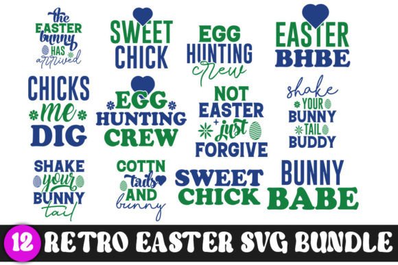 Download Retro Easter Svg. Quotes Svg Bundle, - Bundle Collection