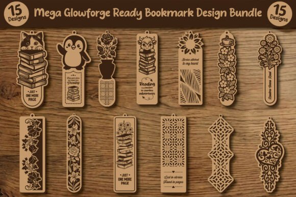 Download Premium Glowforge Ready Bookmark Bundle - Bundle Collection
