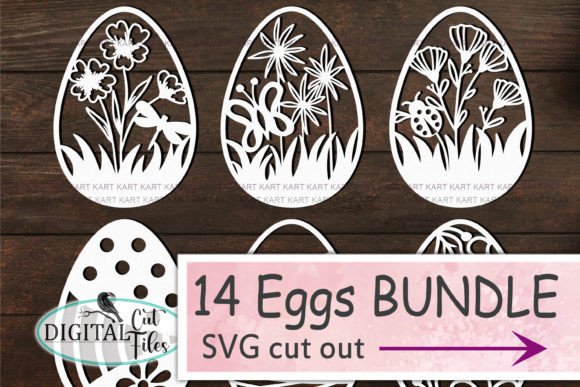 Download Floral Easter Eggs Bundle Svg Cut File - Bundle Collection