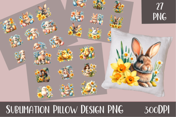 Download Easter Designs Bundle|Easter Pillow - Bundle Collection