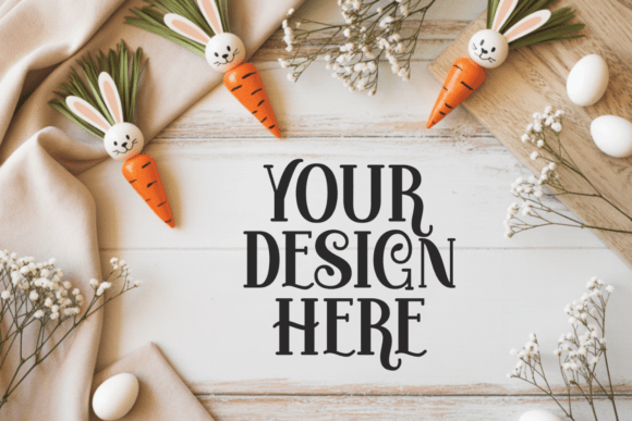 Download Boho Easter Tabletop Backdrop Mockups - Boho easter Collection