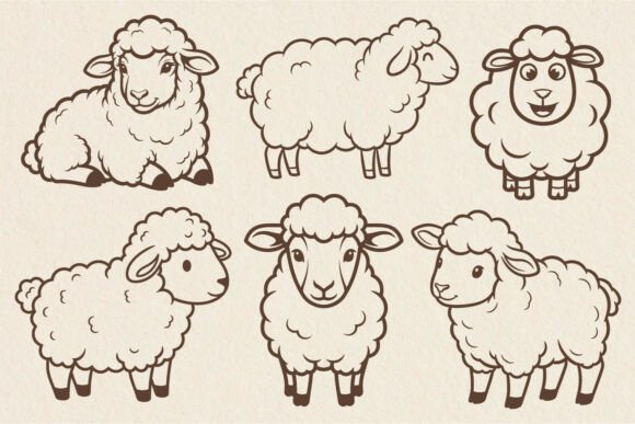 Download Sheep SVG Bundle | Farm Animal Lamb SVG. - Bundle Collection