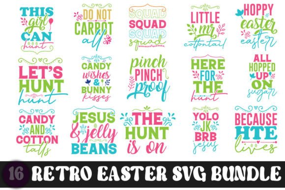 Download Retro Easter Svg. Quotes Svg Bundle, - Bundle Collection
