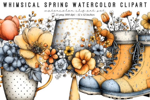 Download Spring Watercolor Clipart Bundle - Bundle Collection