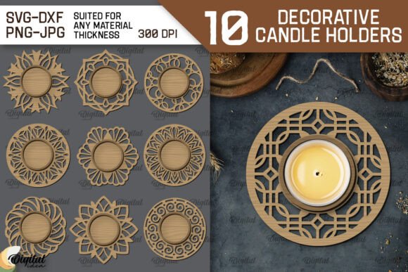 Download Decorative Candle Holder LaserCut Bundle - Bundle Collection