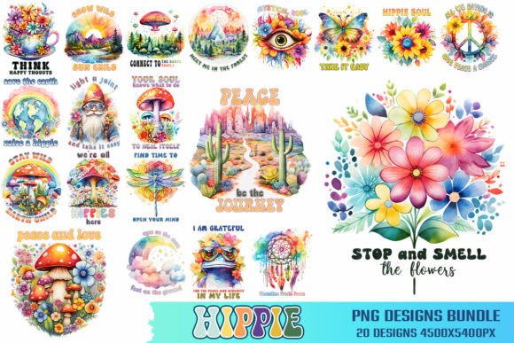 Download Hippie PNG Files Bundle - Bundle Collection
