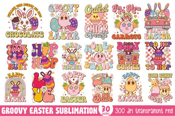 Download Groovy Easter PNG Sublimation Bundle - Bundle Collection