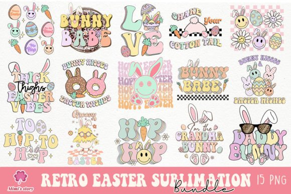 Download Retro Easter PNG Bundle - Bundle Collection