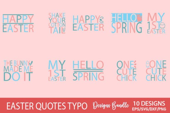 Download EASTER  Day Quotes Typo Bundle - Bundle Collection