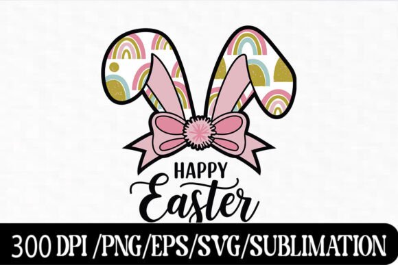 Download Boho Easter Bunny Ears with Bow - Boho easter Collection
