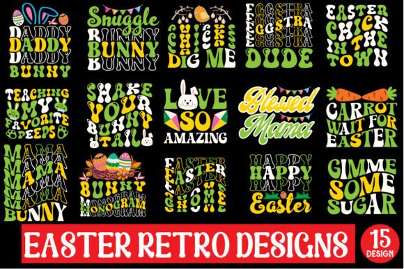 Download Easter Retro Designs Bundle - Bundle Collection
