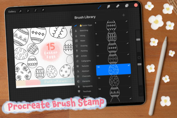 Download Procreate Brush Stamps Boho Easter Eggs - Premium Bundle