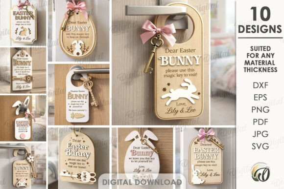 Download Easter Magic Key Door Hangers Bundle - Bundle Collection