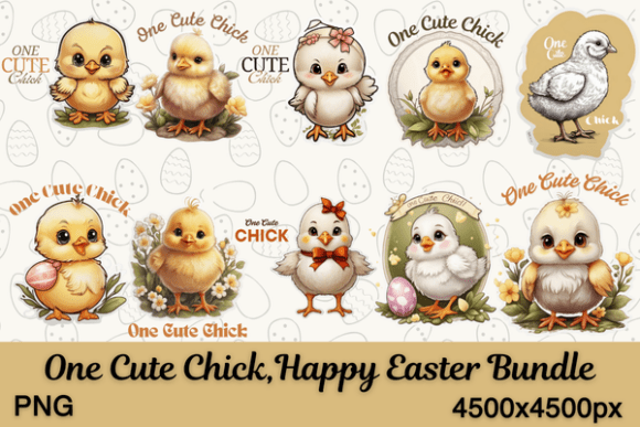 Download One Cute Chick,Happy Easter Png Bundle - Bundle Collection