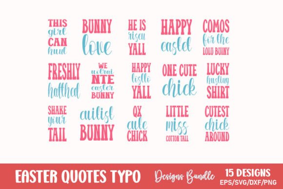 Download Easter Quotes Typo Bundle - Bundle Collection