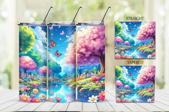 Download Fantasy Spring Garden Tumbler Wrap - Fantasy spring Collection