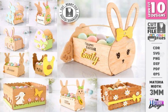 Download Easter Baskets Laser Cut Bundle | Kids - Bundle Collection