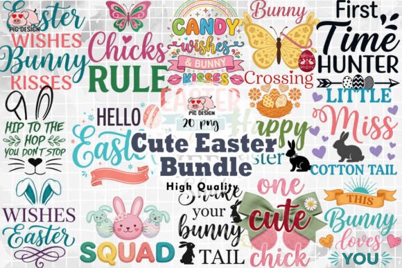 Download Cute Easter Quotes Bundle PNG - Bundle Collection
