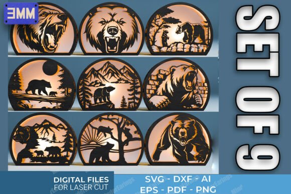Download Bear Lantern SVG Bundle - Bundle Collection
